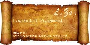 Laurentzi Zsigmond névjegykártya